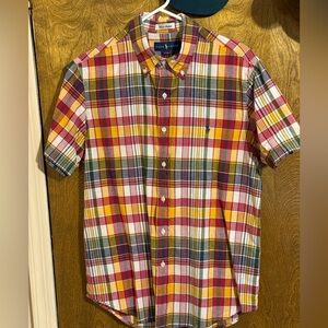 Ralph Lauren Men's Short-Sleeve Indian Madras Plaid Button-Down Shirt - Multi